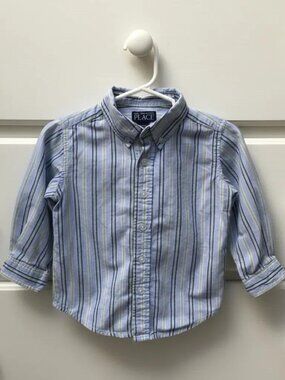 The Children's Place Striped Button-Up Shirt 24M